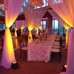 DesignLight Seaport Hotel wedding fabric and lights