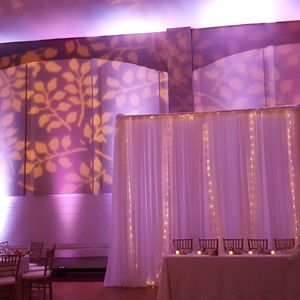DesignLight worcester wedding gobos fabric and lighting