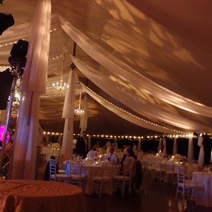 DesignLight tent fabric, chandeliers and lighting